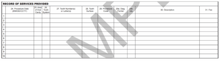 8 Crucial ADA Claim Form Boxes EAssist Dental Billing