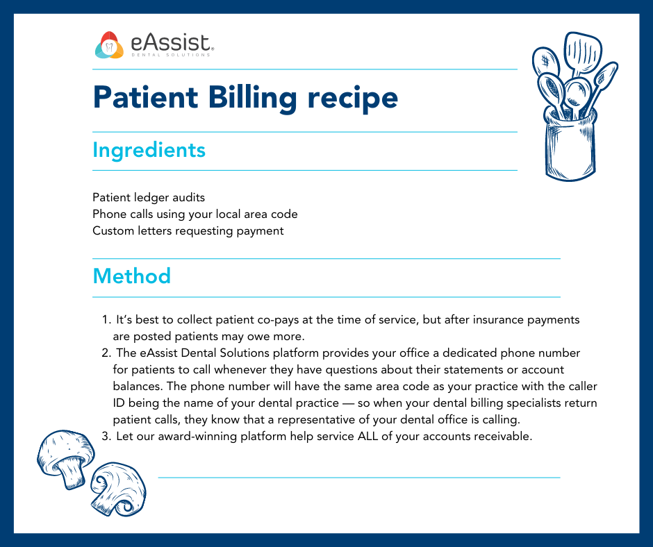 dental billing outsourcing patient billing recipe eAssist
